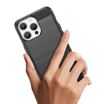 Flexible carbon pattern case for iPhone 15 Pro Max Carbon Case - blue_7