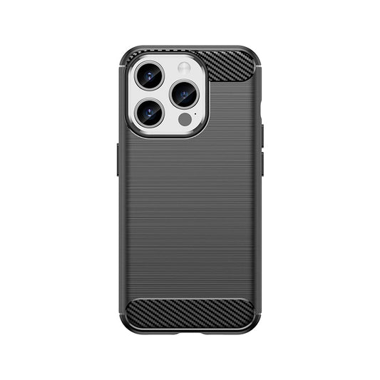 Flexible carbon pattern case for iPhone 15 Pro Carbon Case - black_0