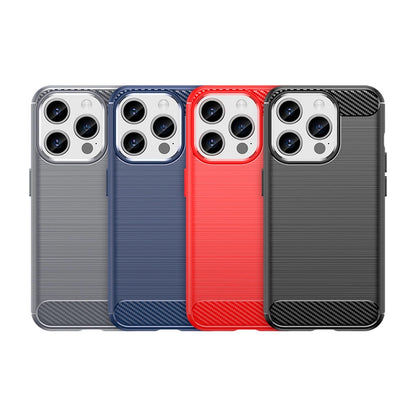 Flexible carbon pattern case for iPhone 15 Pro Carbon Case - black_6