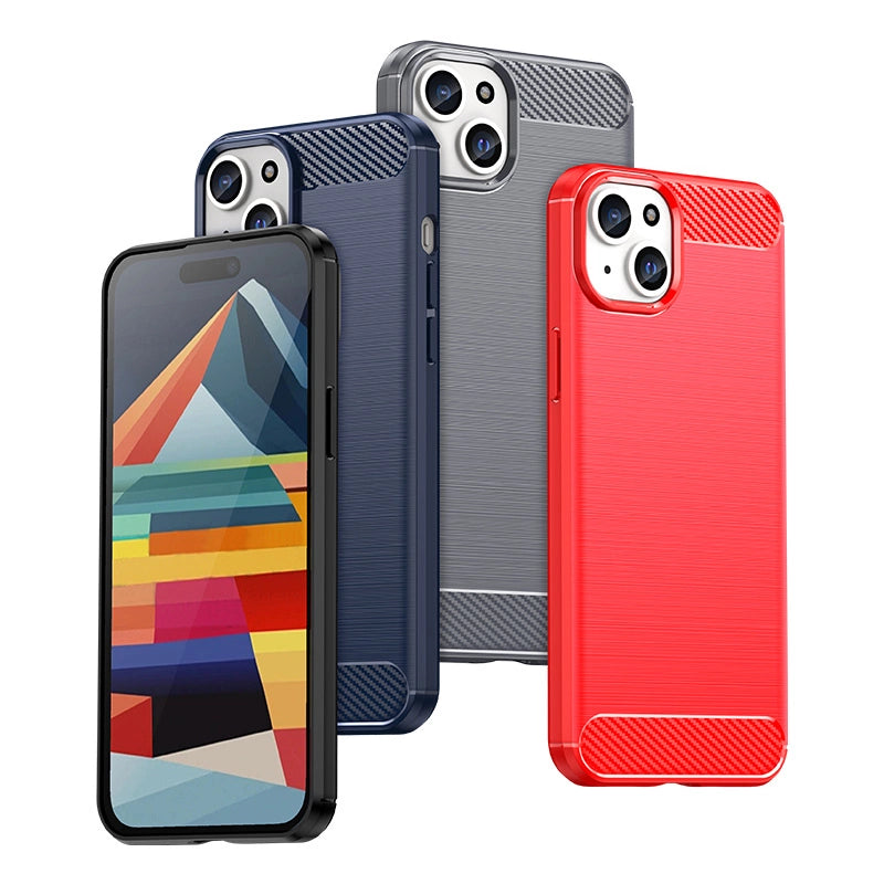 Flexible carbon pattern case for iPhone 15 Plus Carbon Case - black_6