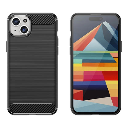 Flexible carbon pattern case for iPhone 15 Plus Carbon Case - black_4