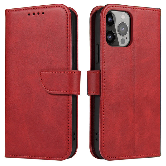 Wallet Case with Stand for iPhone 15 Pro Max Magnet Case - Red_0