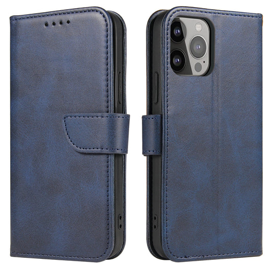 Flip Stand Wallet Case for iPhone 15 Pro Max Magnet Case - Blue_0
