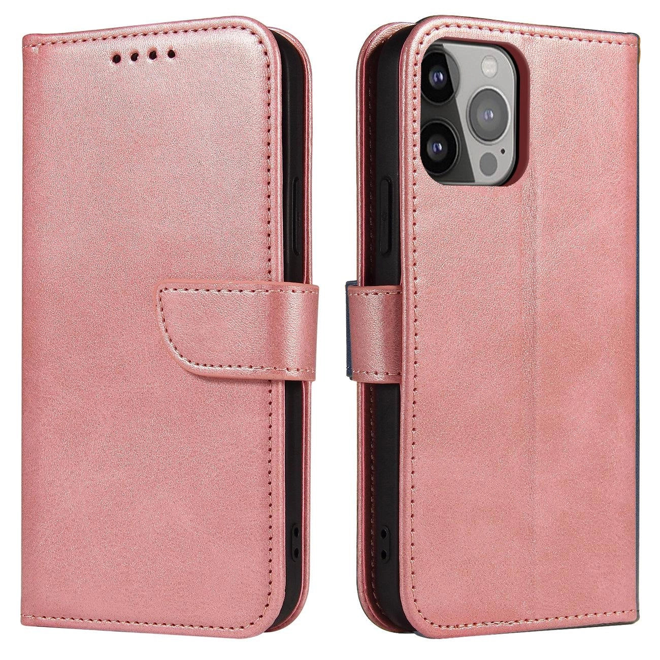 Wallet Case with Stand for iPhone 15 Plus Magnet Case - Pink_0