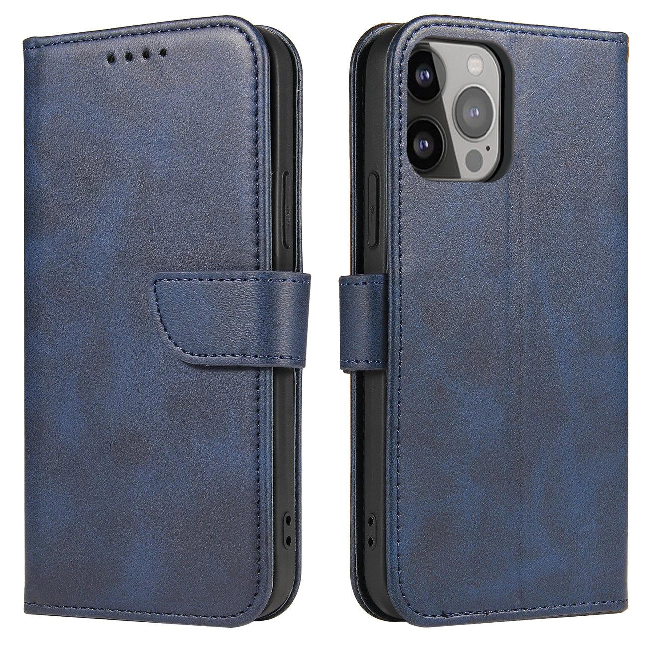 Wallet Case with Stand for iPhone 15 Plus Magnet Case - blue_0