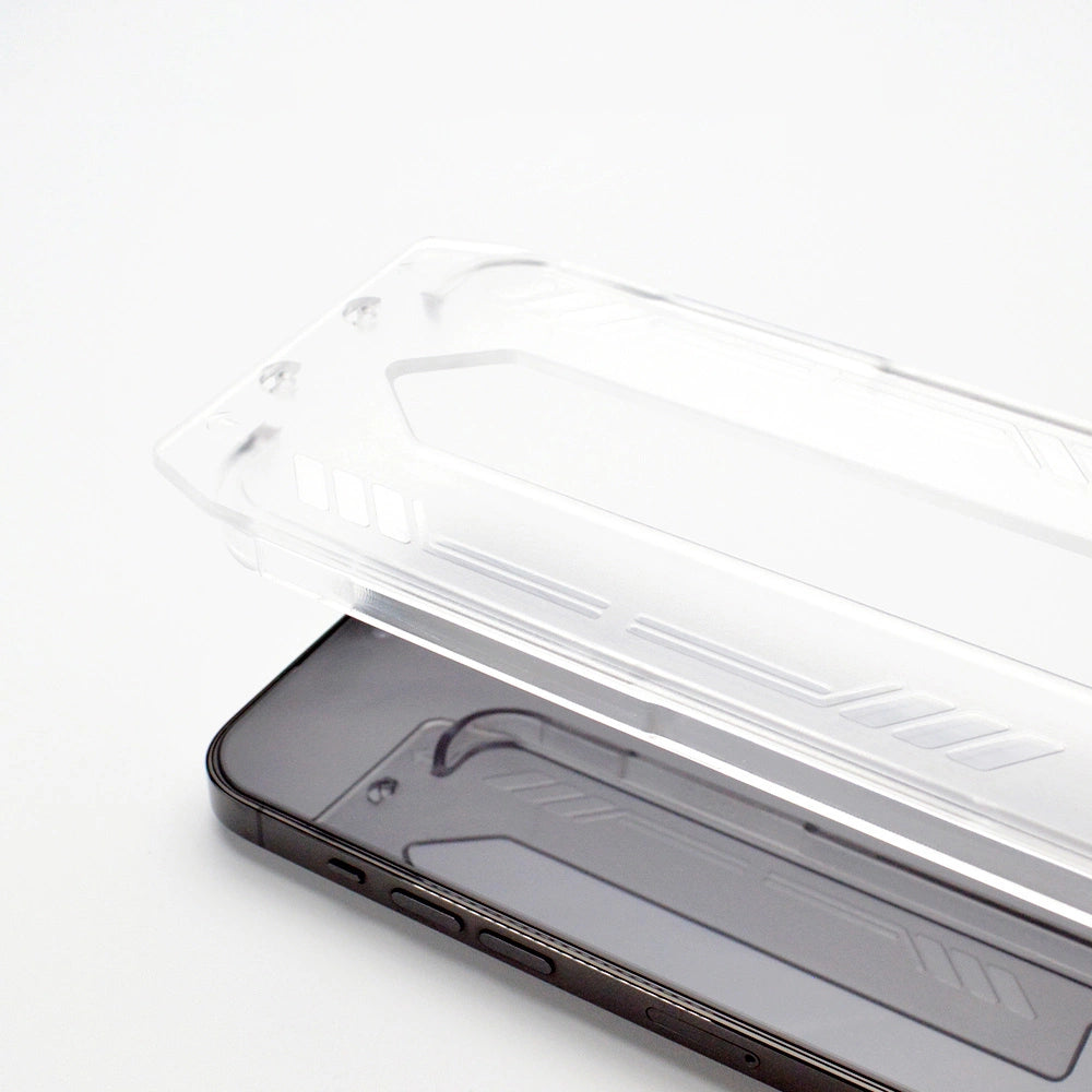 9H tempered glass with mounting frame for iPhone 15 Plus Wozinsky Premium Glass - black_7