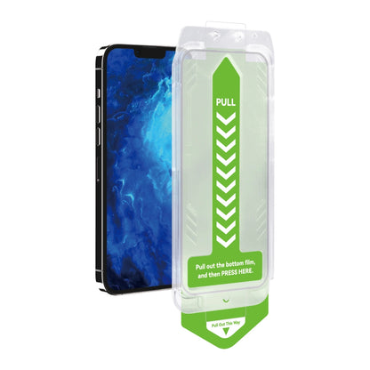 9H tempered glass with mounting frame for iPhone 15 Plus Wozinsky Premium Glass - black_1