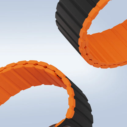 Magnetic Apple Watch SE, 9, 8, 7, 6, 5, 4, 3, 2, 1 (41, 40, 38 mm) Dux Ducis Strap (LD Version) - black and orange_7