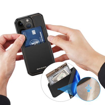 3in1 Wallet Case with Stand for iPhone 13 Pro MagSafe RFID Blocker Dux Ducis Rafi Mag - Black_9
