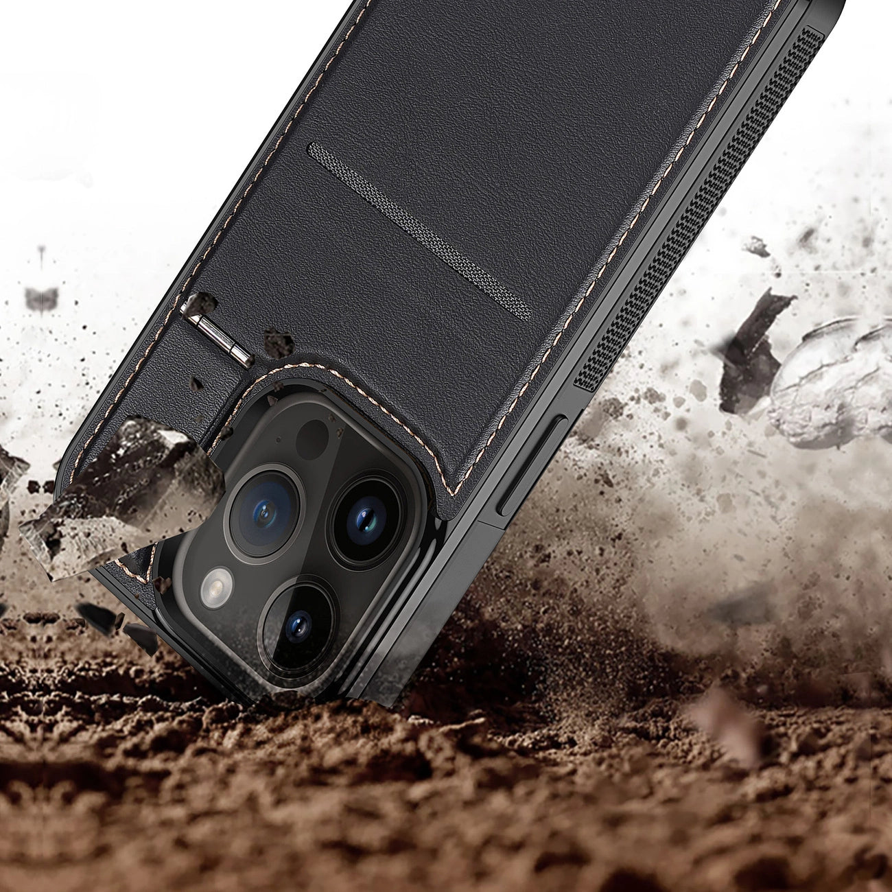 3in1 Wallet Case with Stand for iPhone 13 Pro MagSafe RFID Blocker Dux Ducis Rafi Mag - Black_12