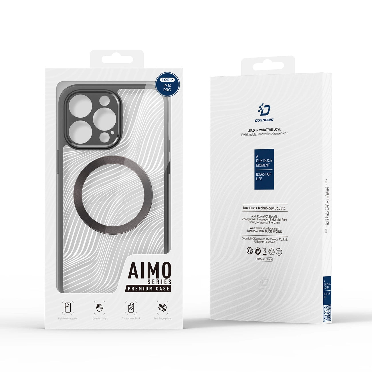 Armored case for iPhone 14 Pro compatible with MagSafe Dux Ducis Aimo Mag - black_10