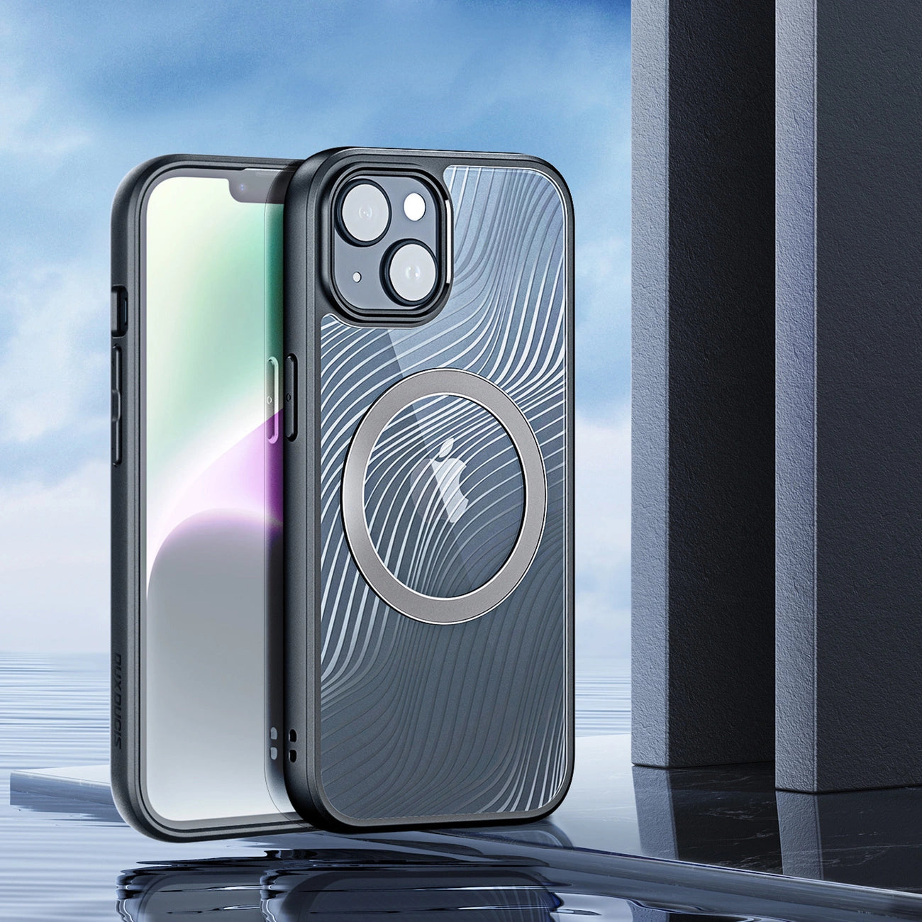 Armored case for iPhone 15 Plus with MagSafe Dux Ducis Aimo Mag - black_2