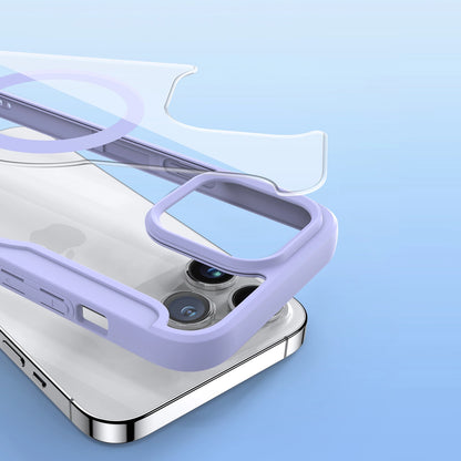iPhone 15 Pro Max Magnetic MagSafe Flip Case Dux Ducis Skin X Pro - Purple_11