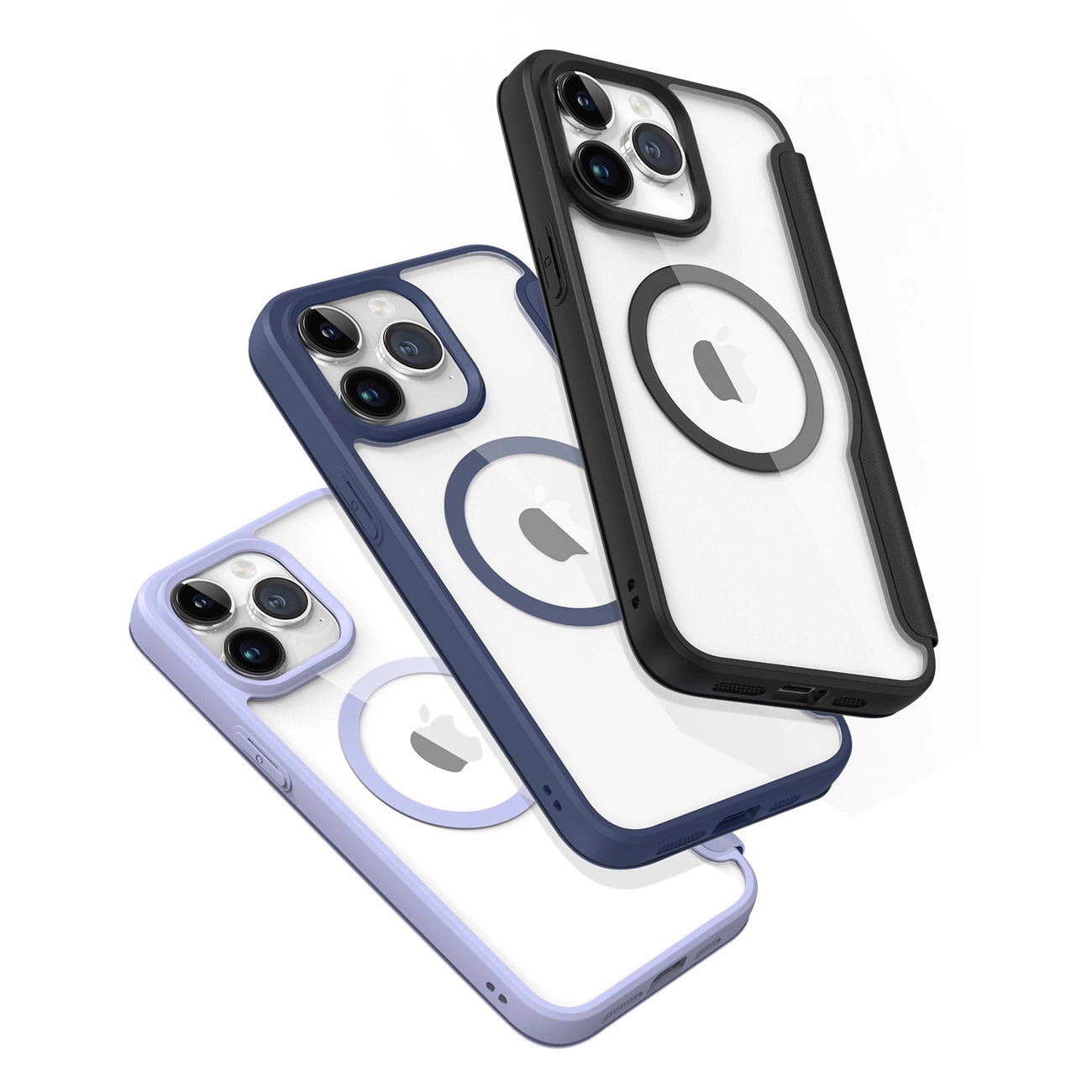 iPhone 15 Pro Max Magnetic MagSafe Flip Case Dux Ducis Skin X Pro - Purple_2