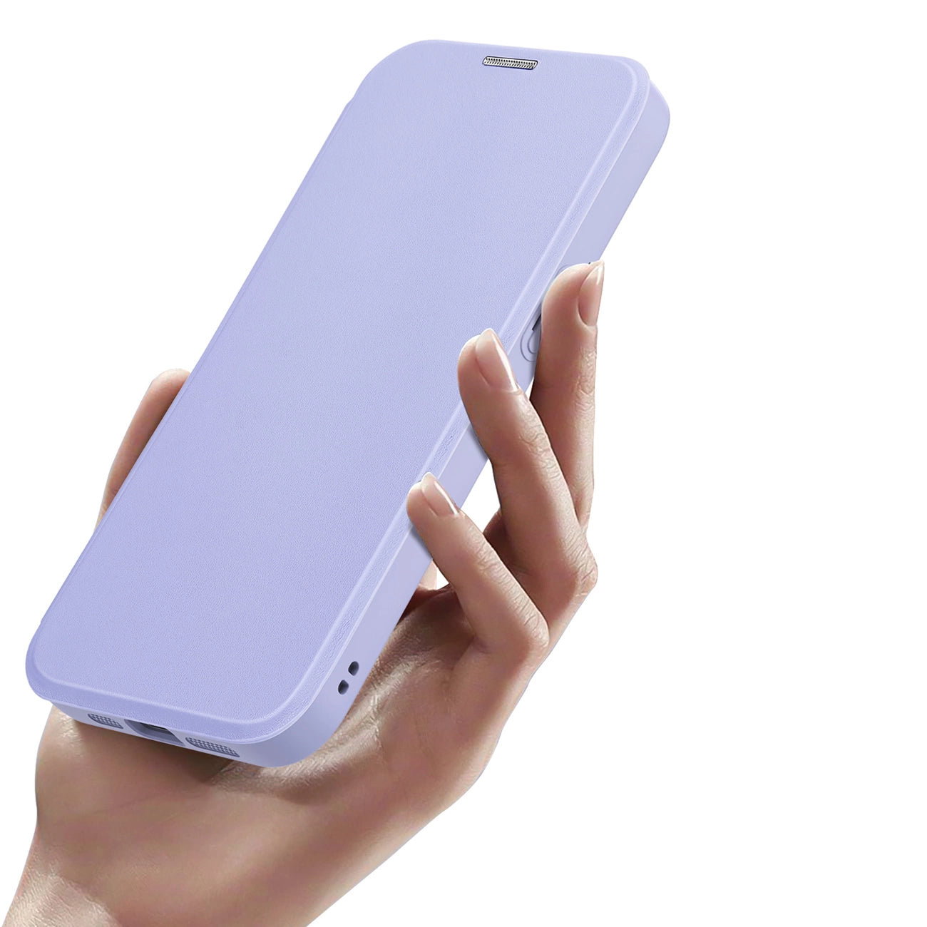 iPhone 15 Pro Max Magnetic MagSafe Flip Case Dux Ducis Skin X Pro - Purple_5