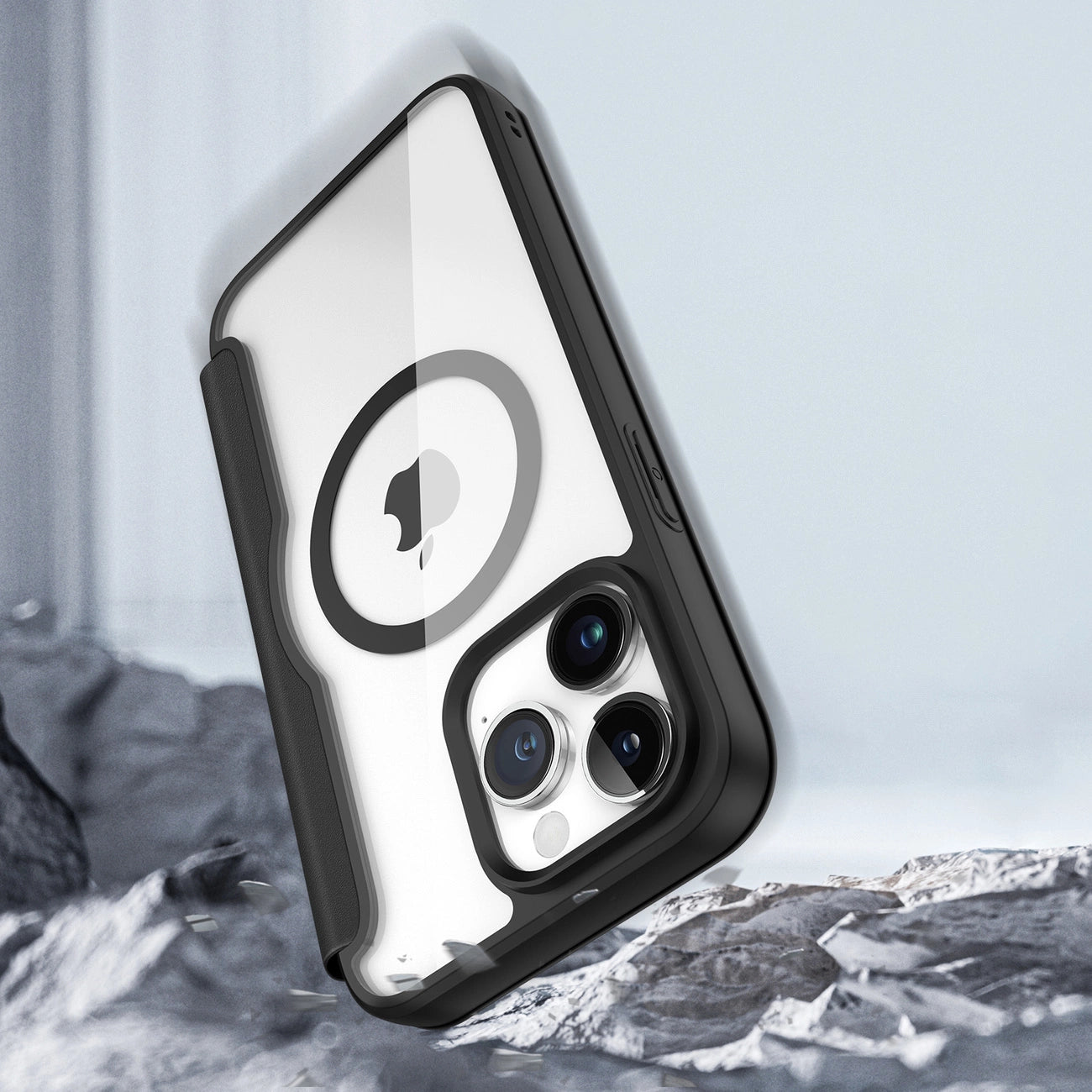 Dux Ducis Skin X Pro Magnetic Flip MagSafe Case iPhone 15 Pro Max - Black_12