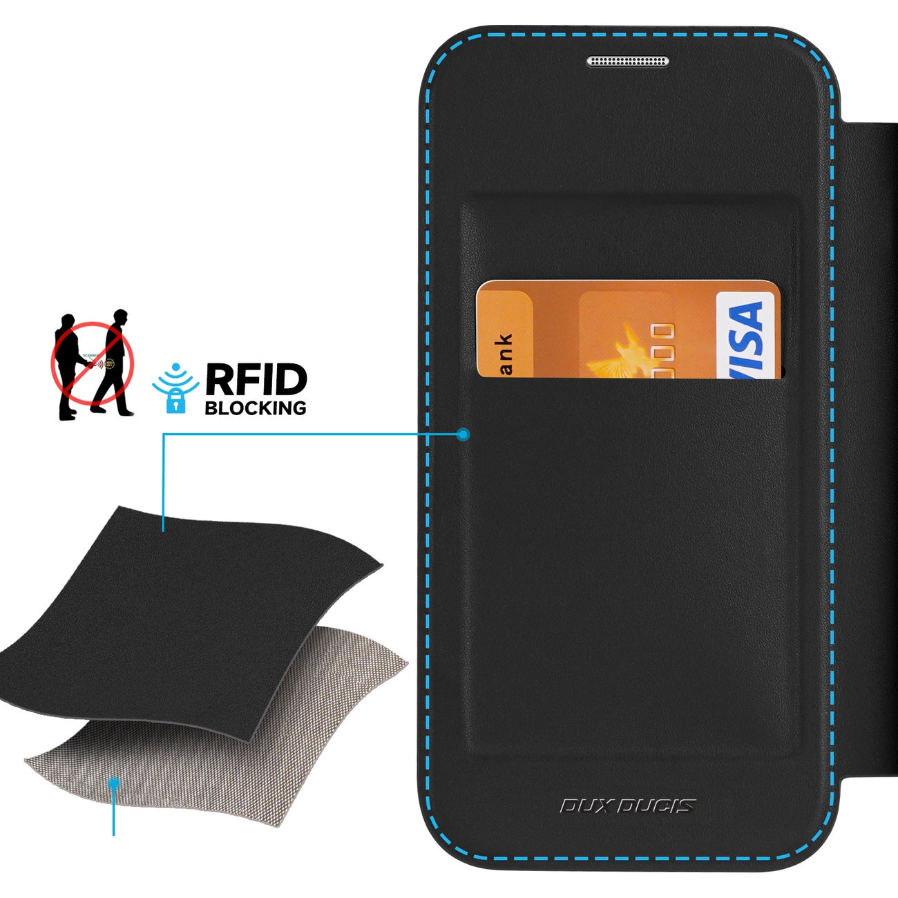 Dux Ducis Skin X Pro Magnetic Flip MagSafe Case iPhone 15 Pro Max - Black_3