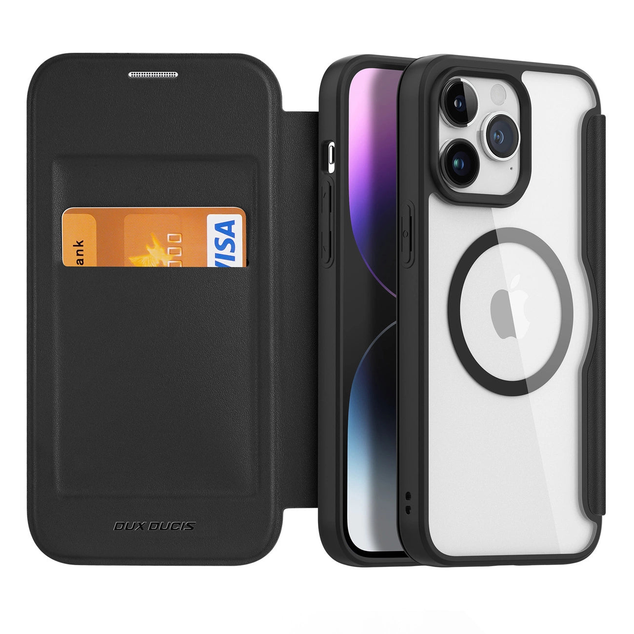 Dux Ducis Skin X Pro Magnetic Flip MagSafe Case iPhone 15 Pro Max - Black_1
