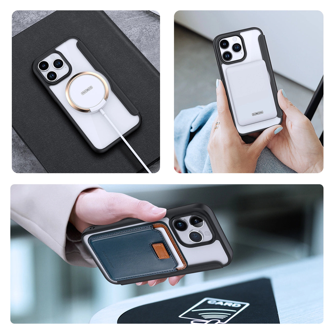 Dux Ducis Skin X Pro Magnetic Flip MagSafe Case iPhone 15 Pro Max - Black_9