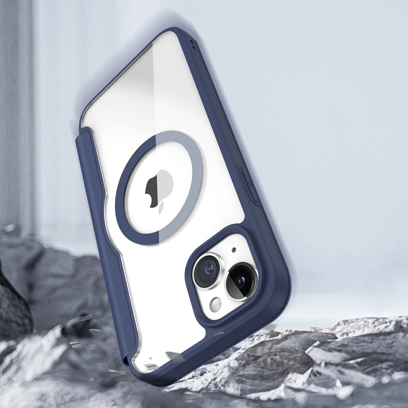 Dux Ducis Skin X Pro Magnetic Flip MagSafe Case iPhone 15 Plus - Blue_12