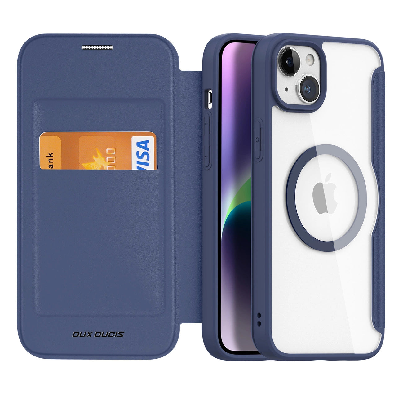 Dux Ducis Skin X Pro Magnetic Flip MagSafe Case iPhone 15 Plus - Blue_1