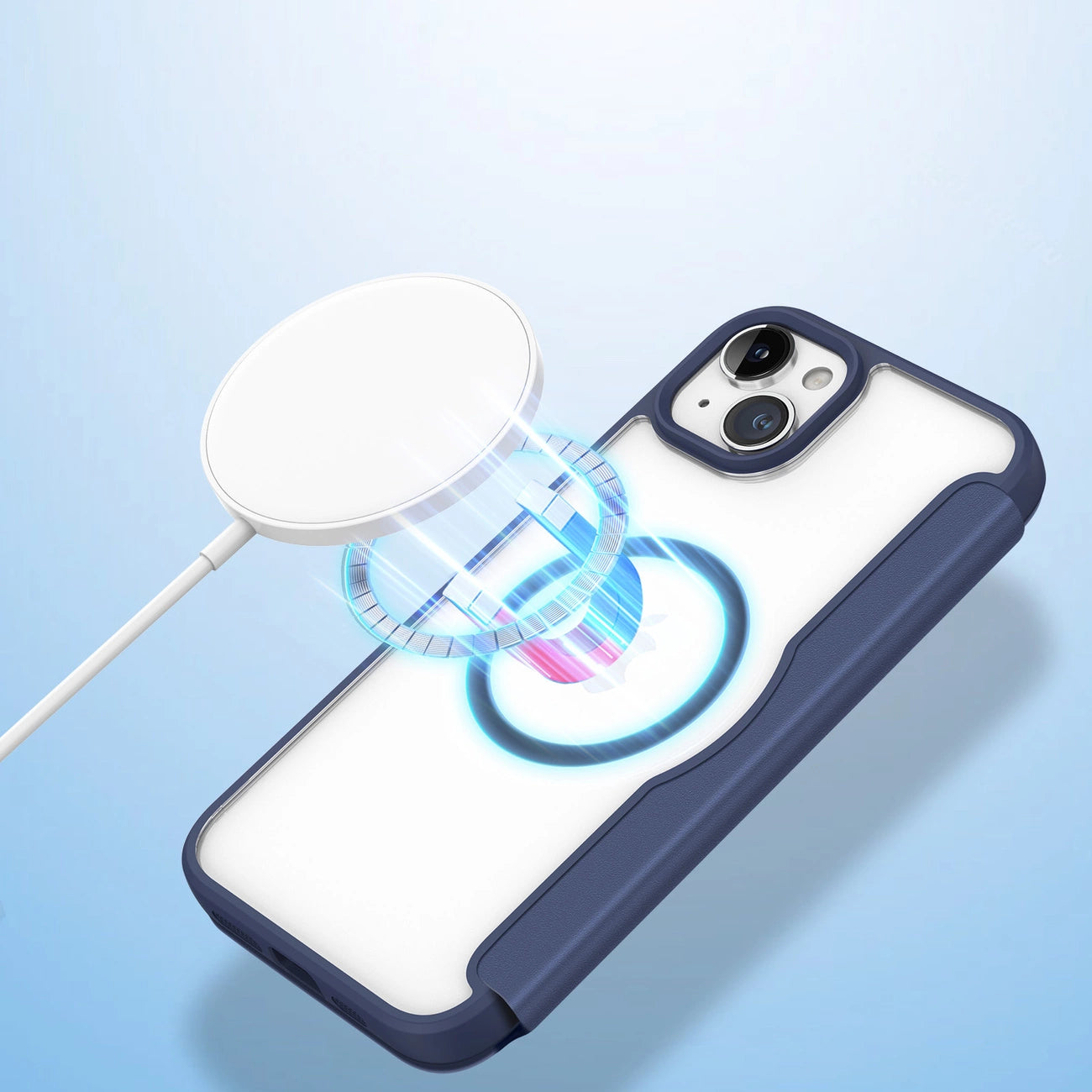 Dux Ducis Skin X Pro Magnetic Flip MagSafe Case iPhone 15 Plus - Blue_8