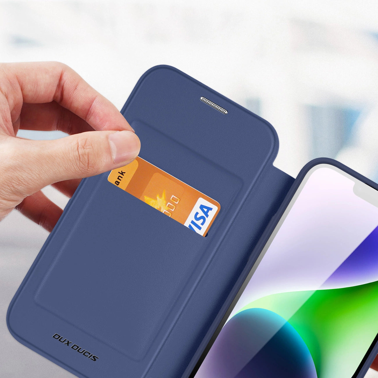 Dux Ducis Skin X Pro Magnetic Flip MagSafe Case iPhone 15 Plus - Blue_10
