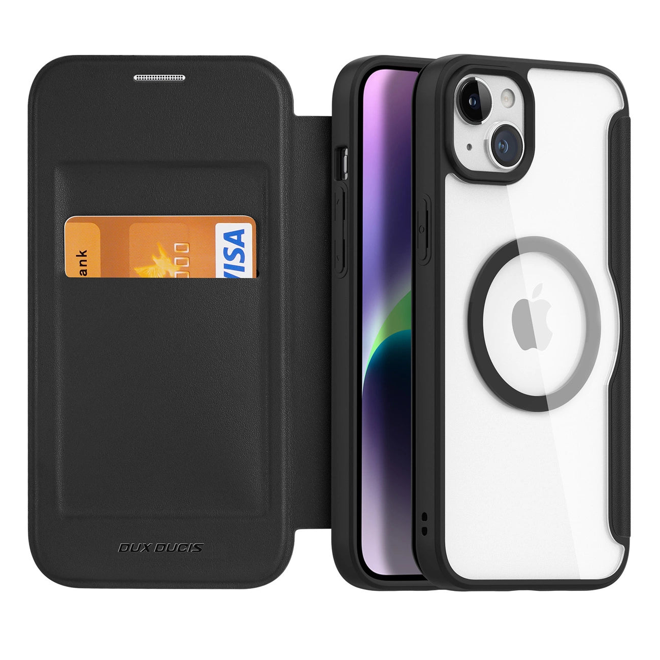 Dux Ducis Skin X Pro Magnetic Flip MagSafe Case iPhone 15 Plus - Black_1