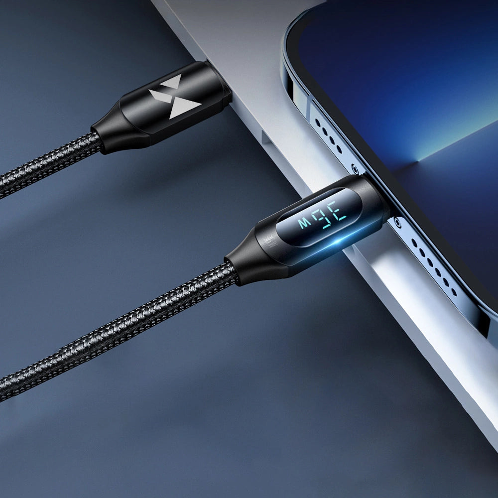 Wozinsky WUCLC2 Lightning - USB-C 36W 480Mb/s cable 2m with display - black_4