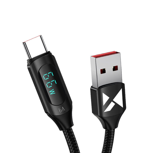 Wozinsky WUACC2 USB A - USB C Cable with Display 66W 6A 2m - Black_0