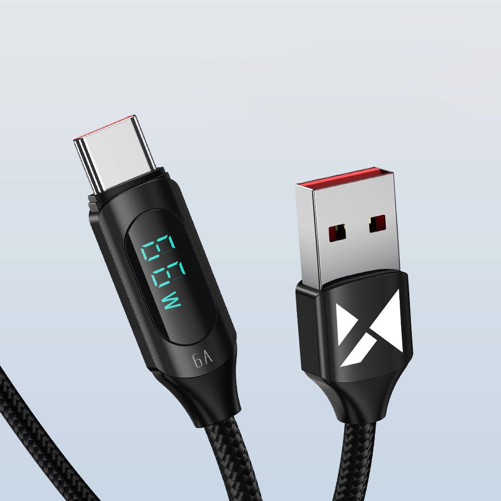 Wozinsky WUACC2 USB A - USB C Cable with Display 66W 6A 2m - Black_1