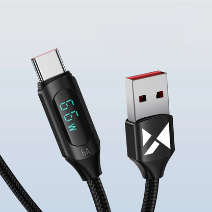 Wozinsky WUACC2 USB A - USB C Cable with Display 66W 6A 2m - Black_1