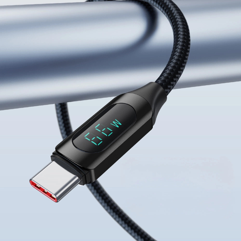 Wozinsky WUACC1 USB A - USB C Cable with Display 66W 6A 1m - Black_6