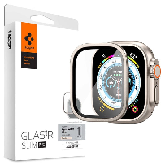 Spigen Glas.tR Slim Pro Tempered Glass for Apple Watch Ultra (49mm) - Beige_0