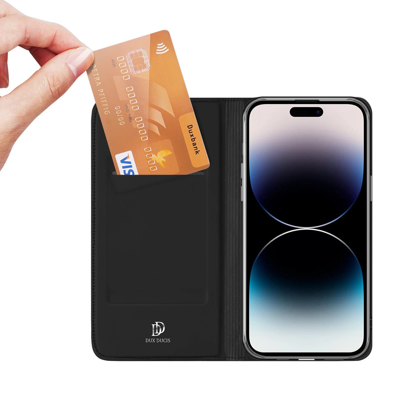 Dux Ducis Skin Pro Wallet Case for iPhone 15 Pro Max - Black_0