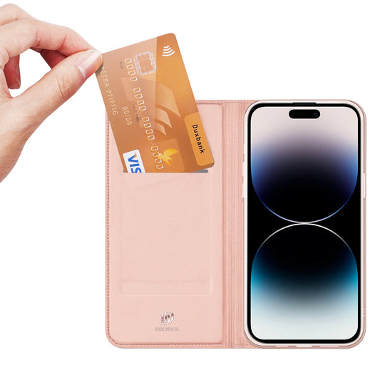 Dux Ducis Skin Pro Wallet Case for iPhone 15 Pro - Pink_0
