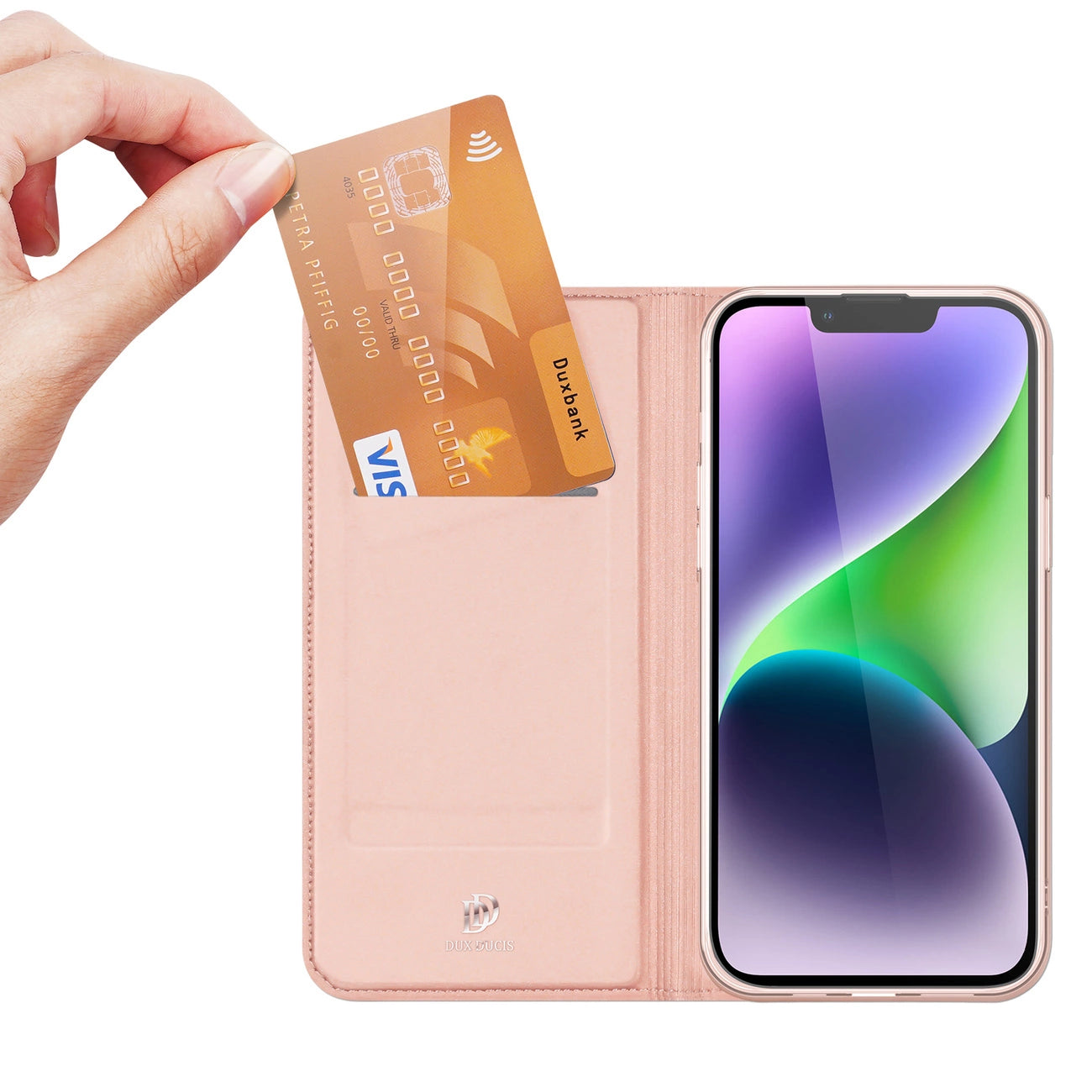 Dux Ducis Skin Pro Wallet Case for iPhone 15 Plus - Pink_0