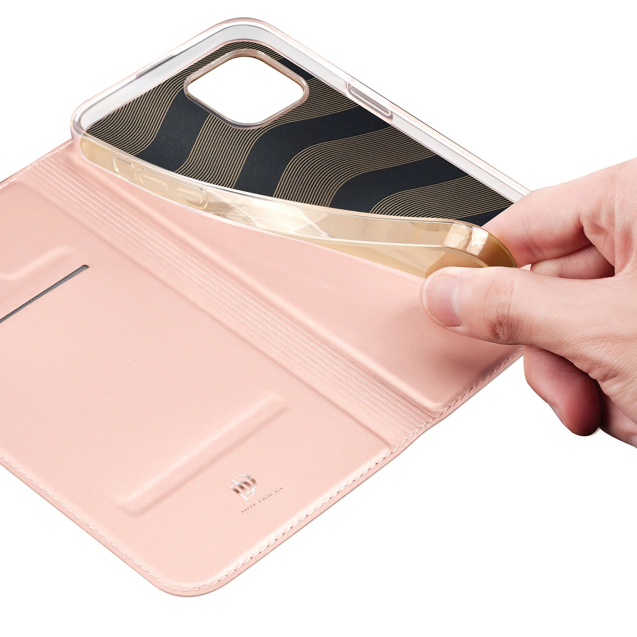 Dux Ducis Skin Pro Wallet Case for iPhone 15 Plus - Pink_6