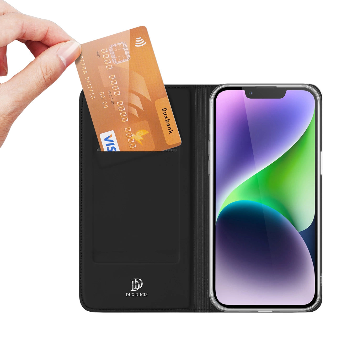 Dux Ducis Skin Pro Wallet Case for iPhone 15 Plus - Black_0