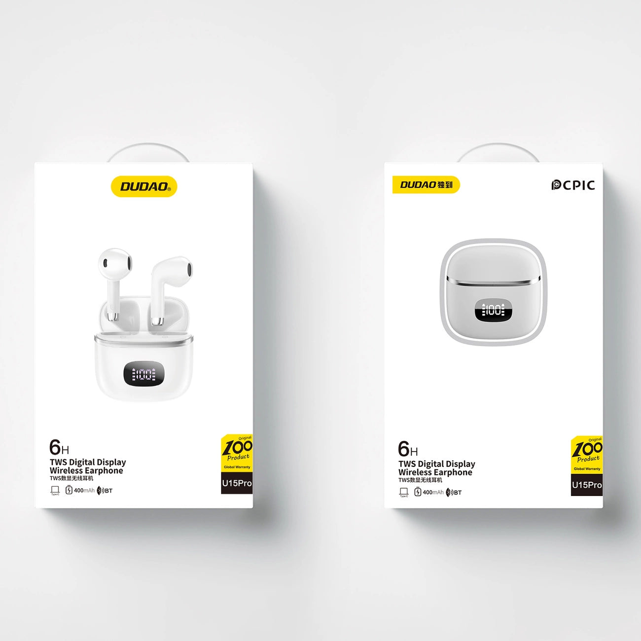 Dudao U15Pro TWS wireless headphones - white_3