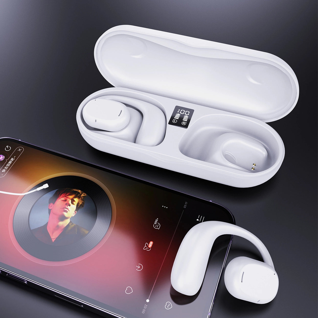 Dudao U17H Bluetooth wireless headphones - white_1