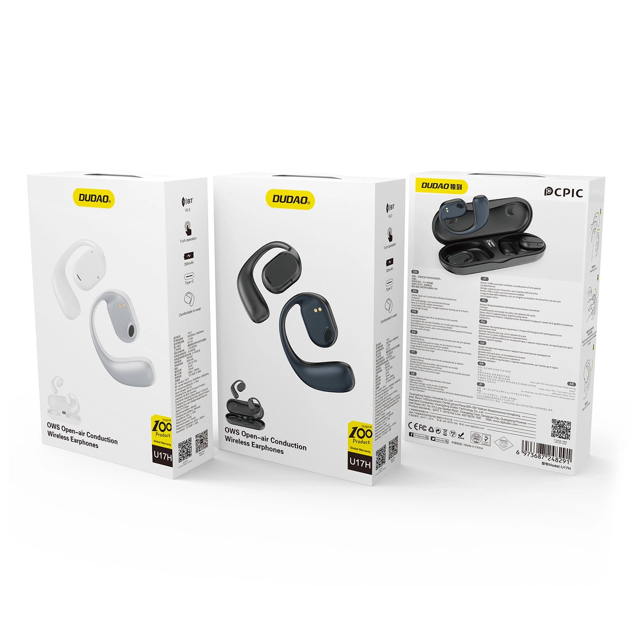 Dudao U17H Bluetooth wireless headphones - white_4
