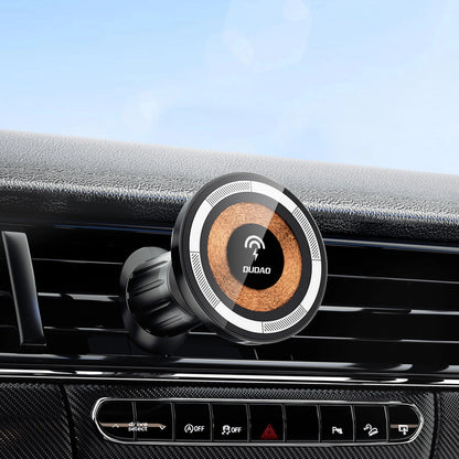 Magnetic holder with MagSafe inductive charger for 15W Dudao F12MAX ventilation grille - black_6