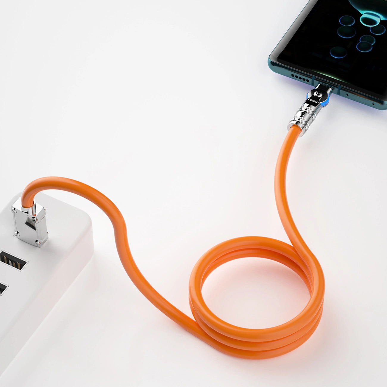 Dudao L24CL USB-C - Lightning angled cable with 180° rotation 30W 1m - orange_1