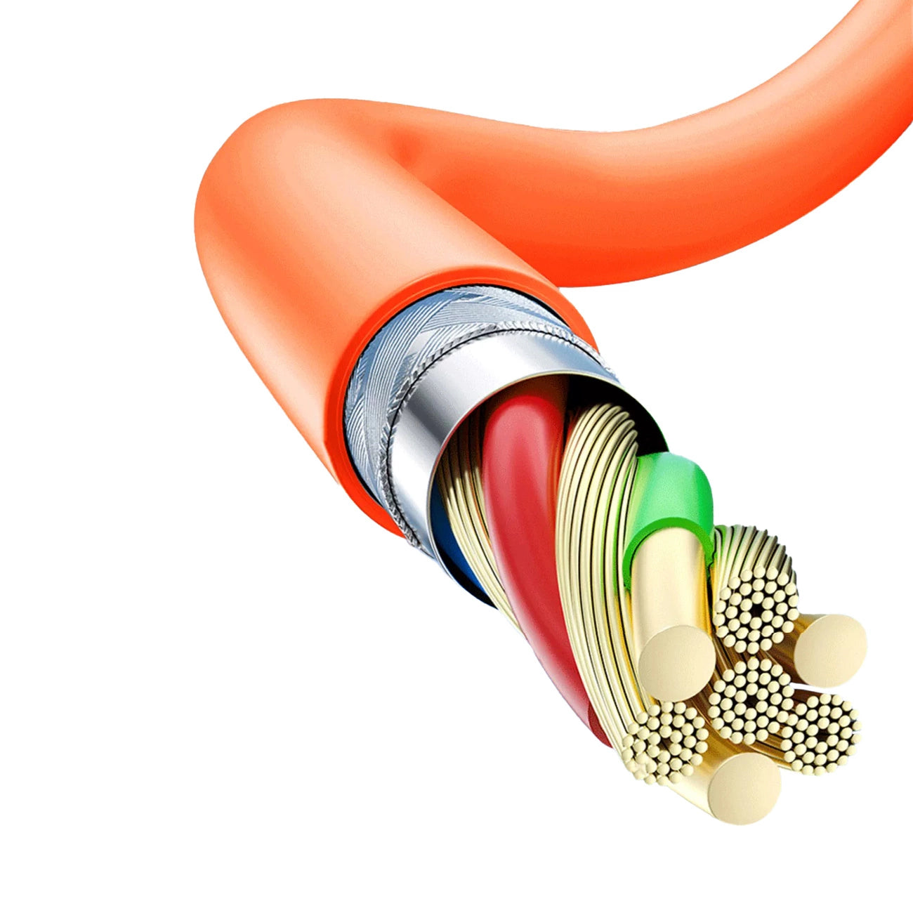 Dudao L24AL USB-A - Lightning angled cable with 180° rotation 30W 1m - orange_7