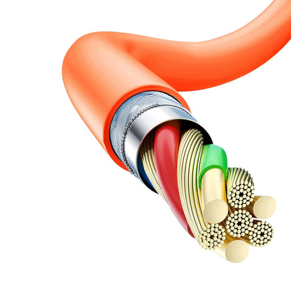 Dudao L24AL USB-A - Lightning angled cable with 180° rotation 30W 1m - orange_7