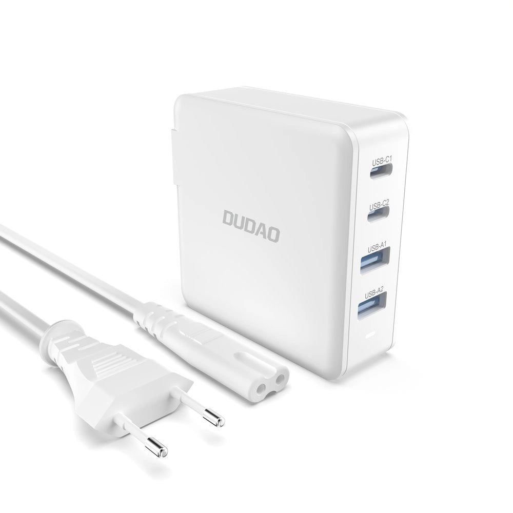 GaN 100W fast wall charger 2 x USB-C / 2 x USB Dudao A100EU - white_3