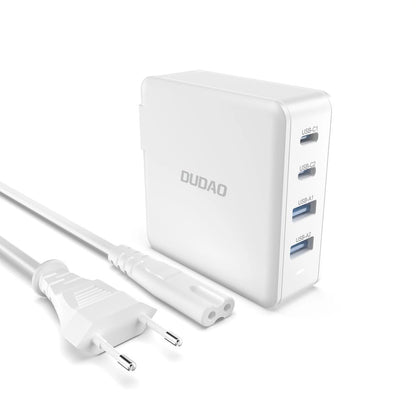 GaN 100W fast wall charger 2 x USB-C / 2 x USB Dudao A100EU - white_3