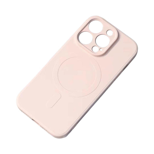 MagSafe compatible silicone case for iPhone 15 Pro Max Silicone Case - cream_0
