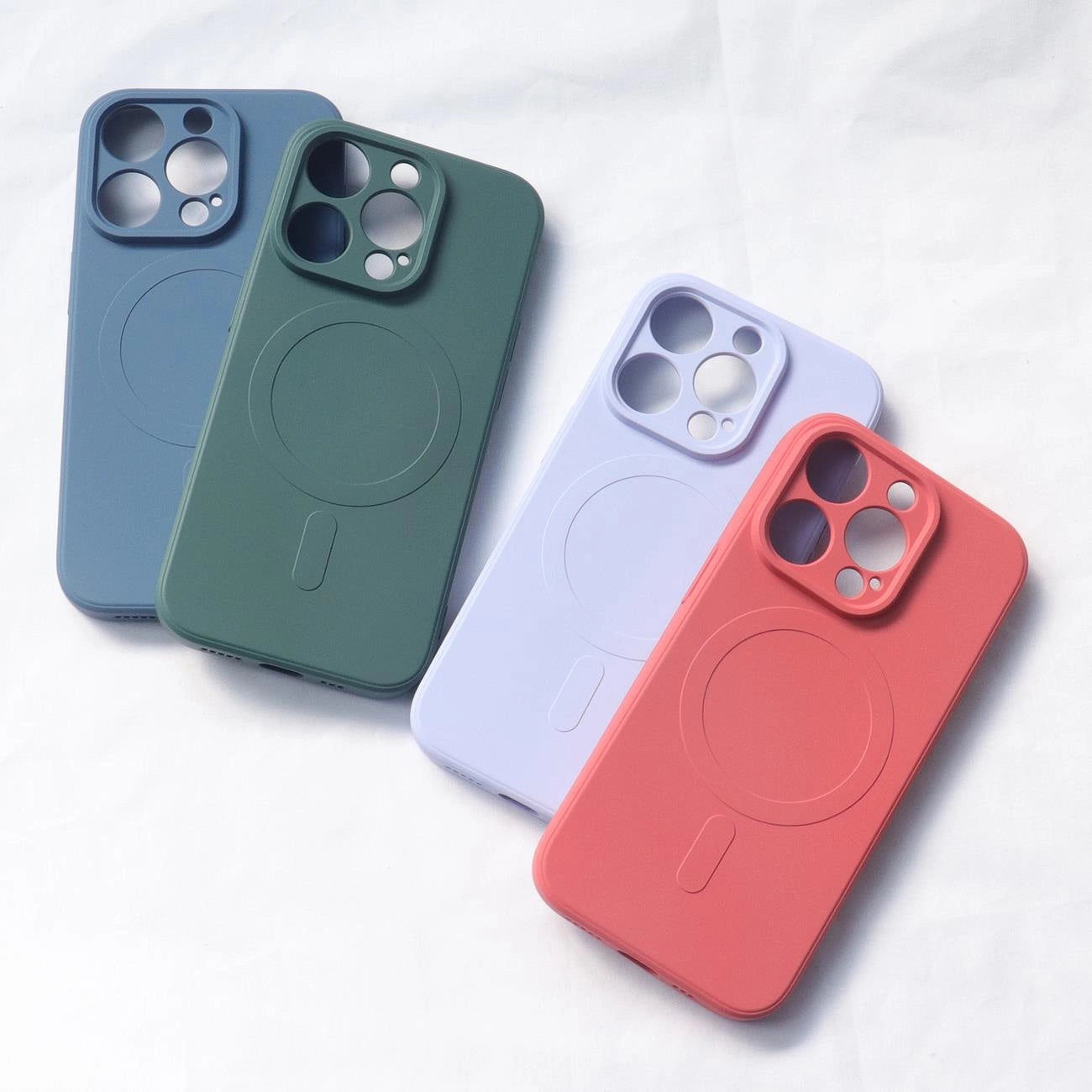 MagSafe compatible silicone case for iPhone 15 Silicone Case - pink_1